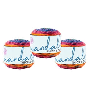 Lion Brand Mandala Thick & Quick 87yds Super Bulky Acrylic Yarn 3 Bundle