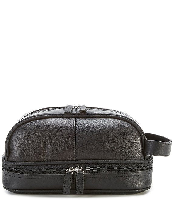Bottom Zip Leather Travel Kit