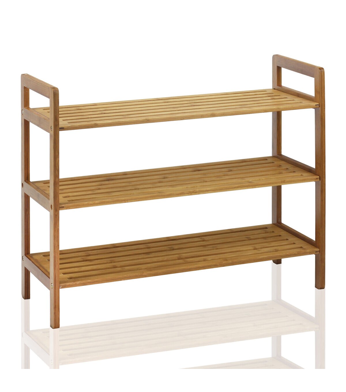 Oceanstar 27 Natural 3 Tier Bamboo Shoe Rack