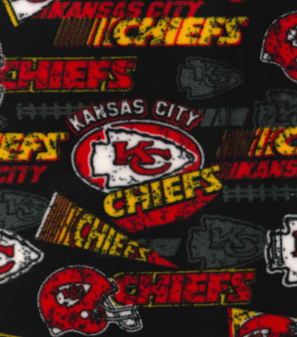 Fabric Traditions Kansas City Chiefs Fleece Fabric Retro