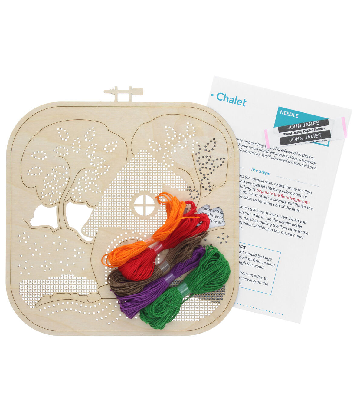 Leisure Arts 9 Cottage Wood Stitching Kit