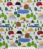 Camping Super Snuggle Flannel Fabric