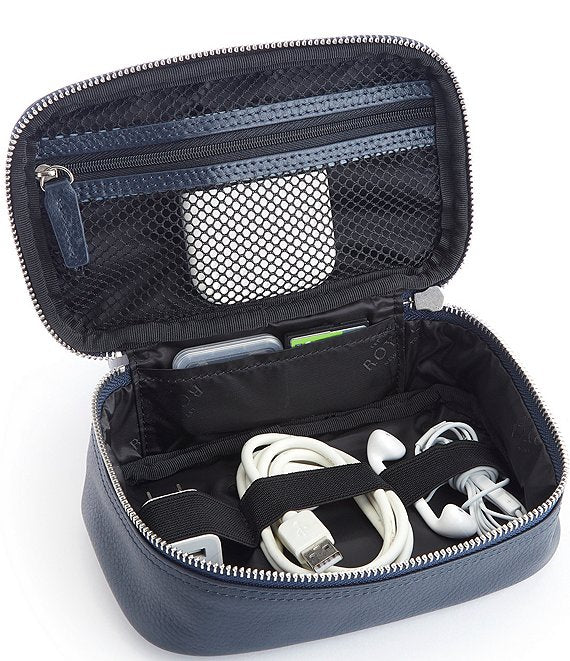 Leather Tech Accessory Travel Storage Case