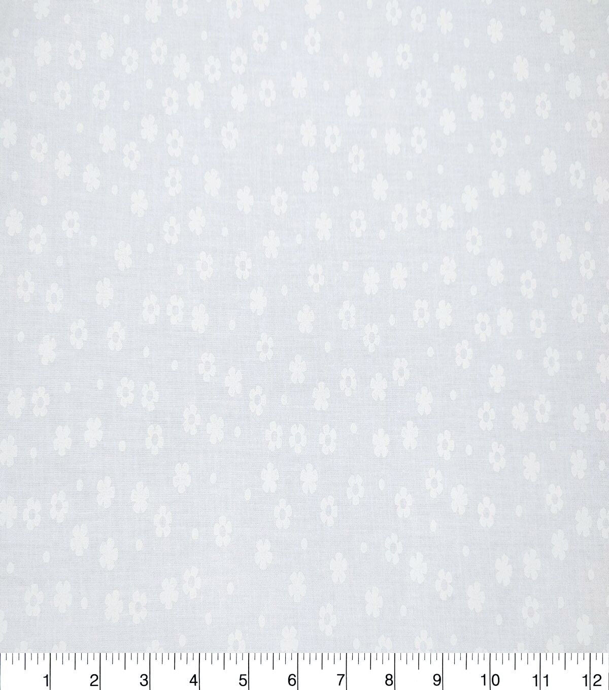 White Ditsy Floral Quilt Cotton Fabric by Quilter's Showcase