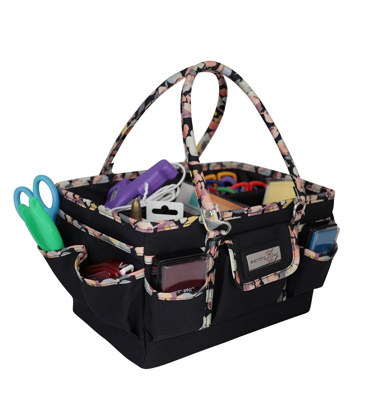 Everything Mary 12 Floral on Black Deluxe Store & Tote