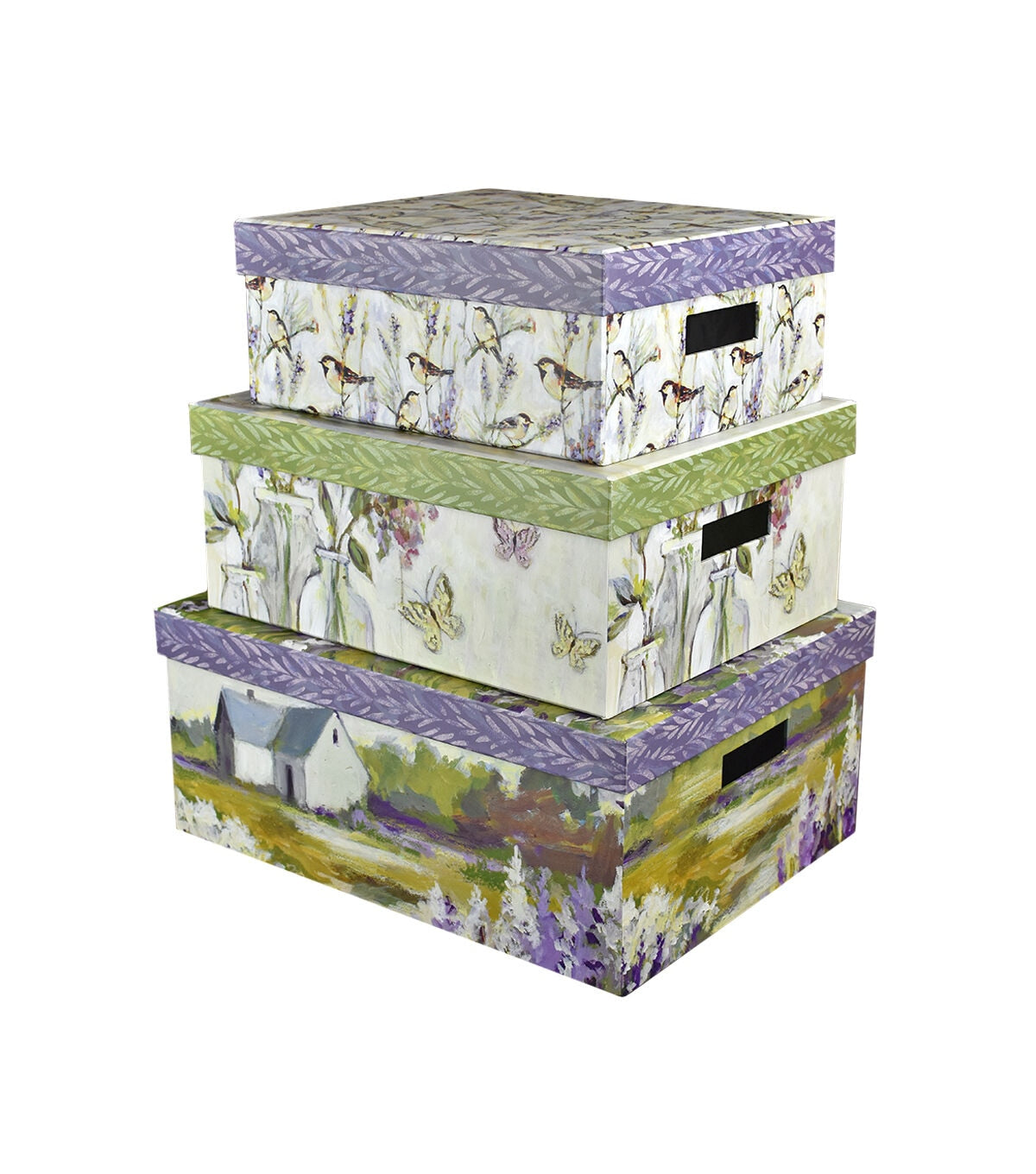 15 Meadowbrook Rectangle Box With Cutout Handles by Place & Time