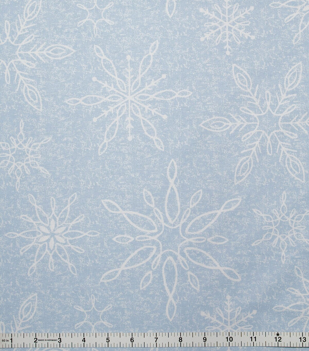 Large Snowflakes Super Snuggle Flannel Fabric
