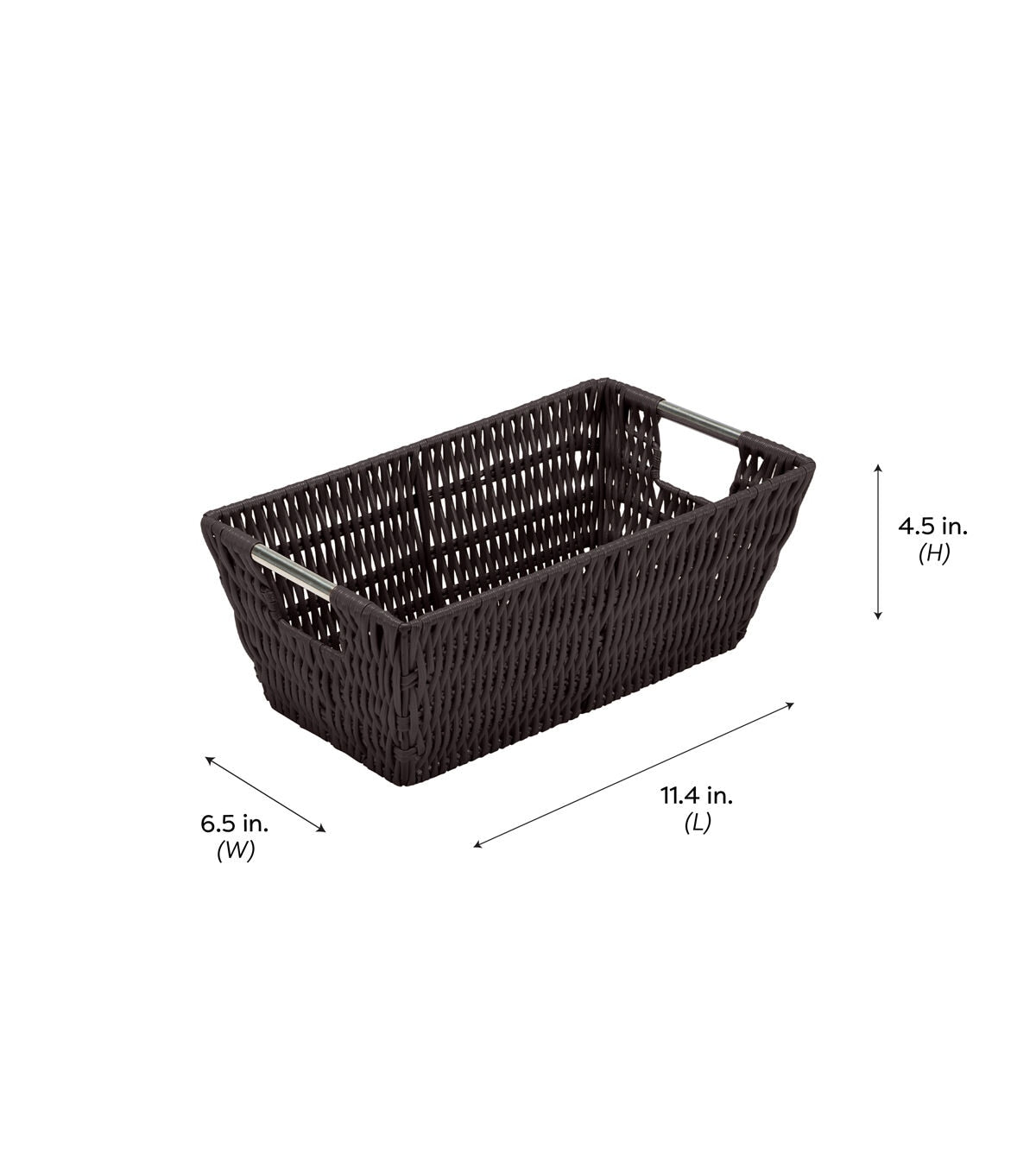 Simplify 11 x 6.5 Rattan Shelf Storage Basket