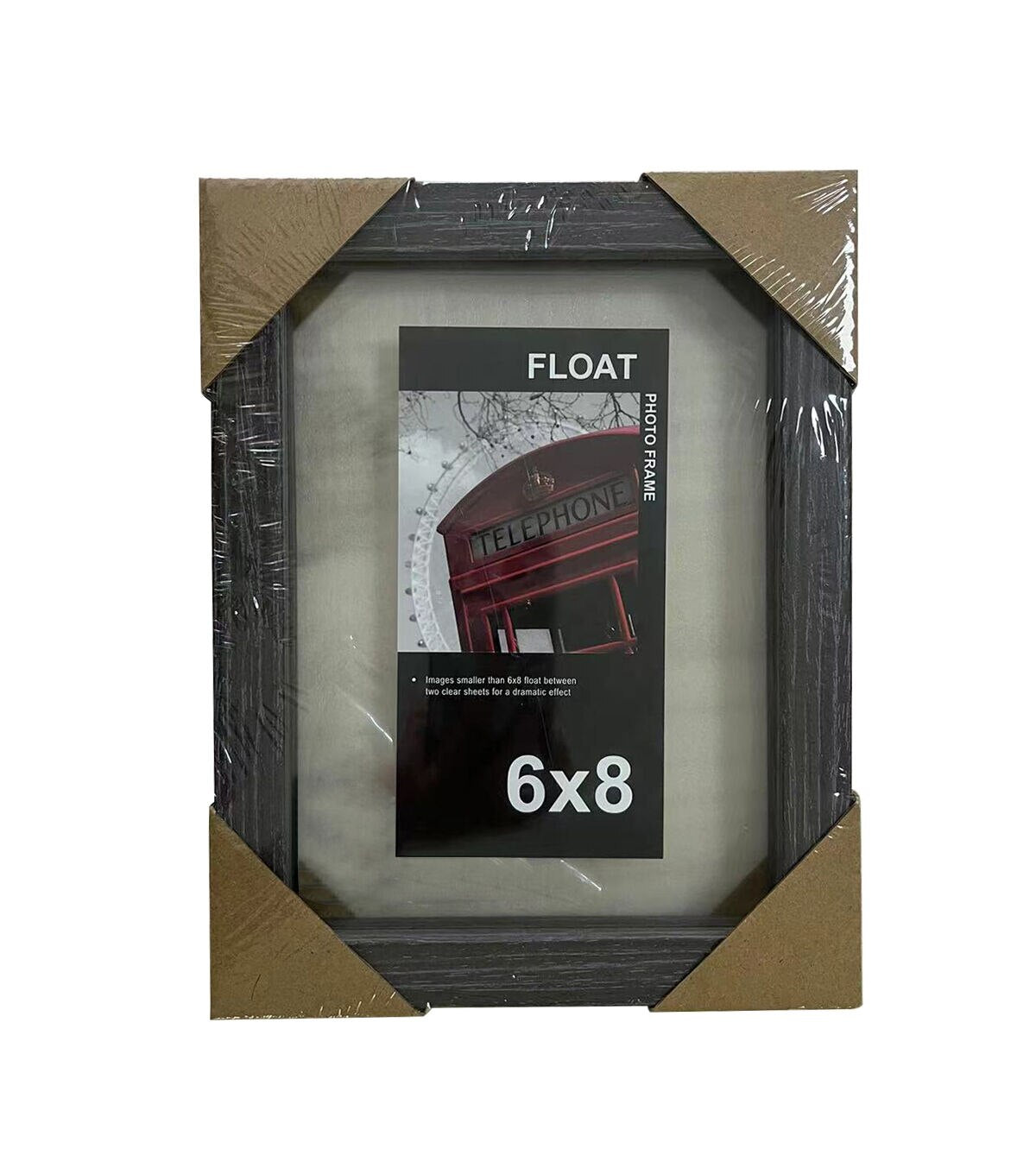 Innovative Home Creations 6 x 8 Gray Wood Float Frame