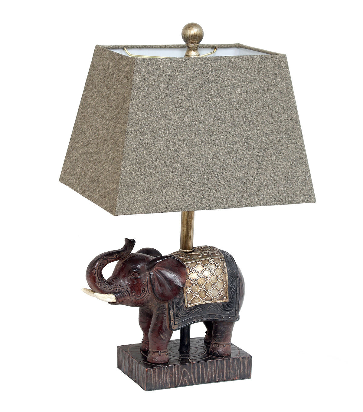All The Rages 20 Elephant Table Lamp With Fabric Shade