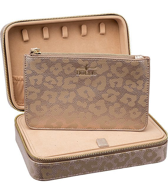 Vegan Leather Jewelry Leopard Organizer