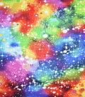 Rainbow Galaxy Novelty Cotton Fabric