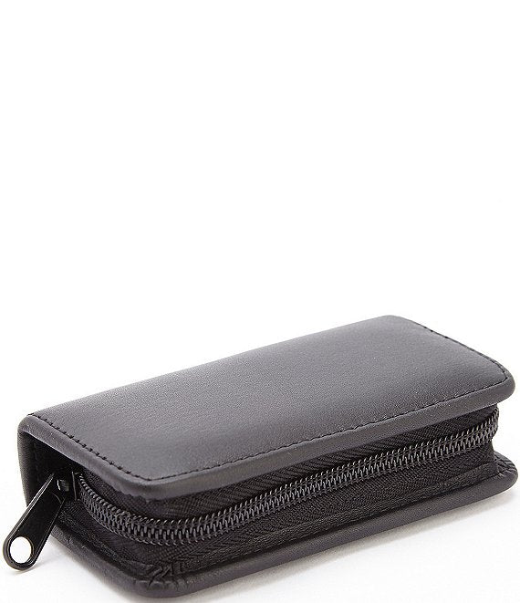 Leather Deluxe Chrome Plated Mini-Manicure Kit