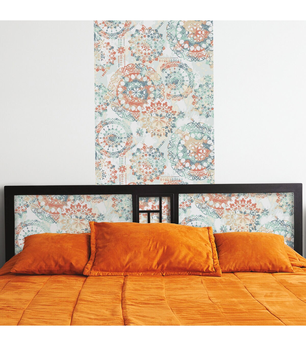 RoomMates Wallpaper Orange & Blue Bohemian