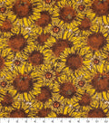 Super Snuggle Flannel Fabric Sunflowers & Bees