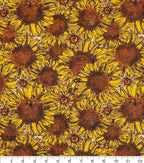Super Snuggle Flannel Fabric Sunflowers & Bees