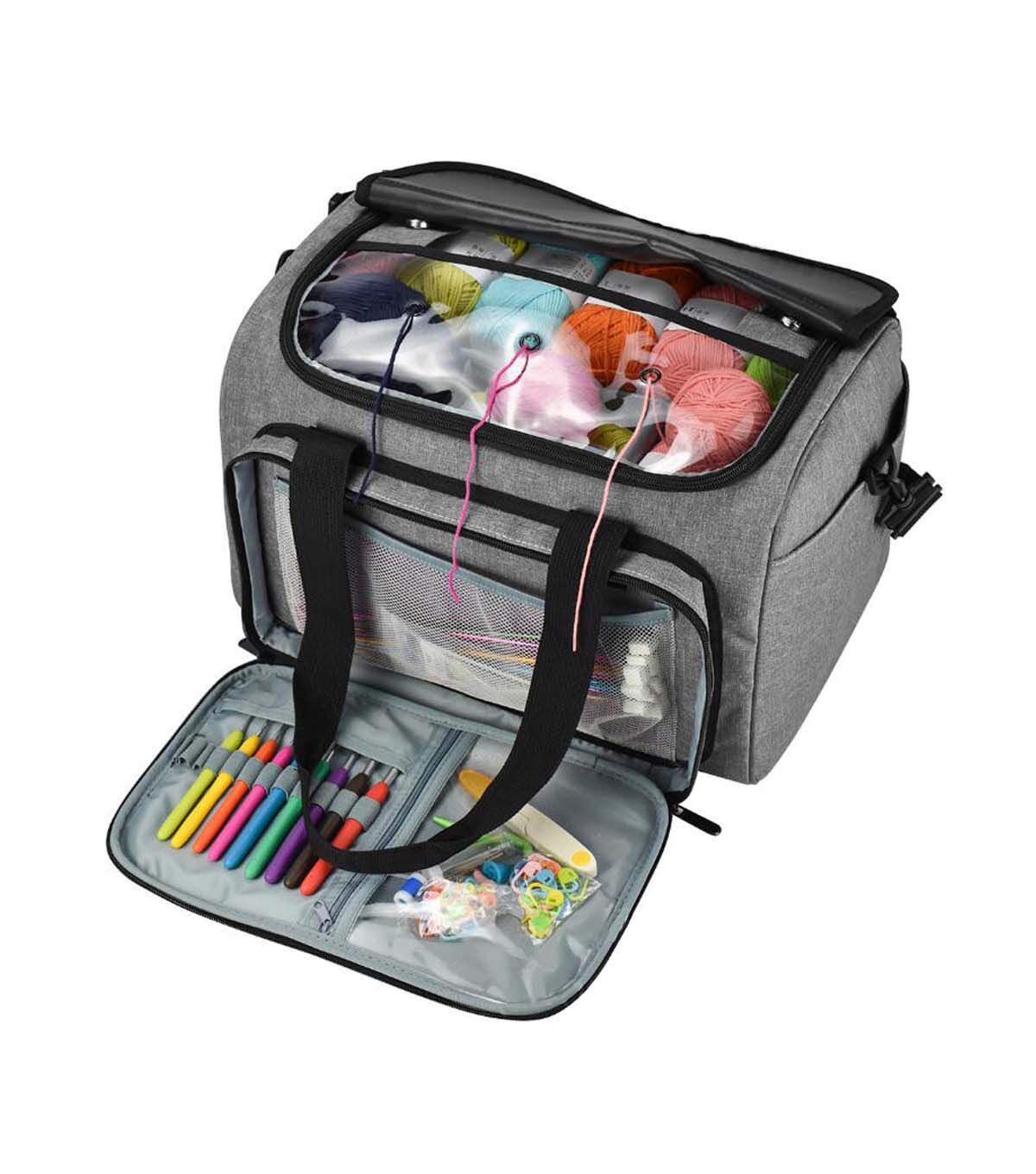 9.5 x 15 All In One Gray Square Storage Bag by Big Twist