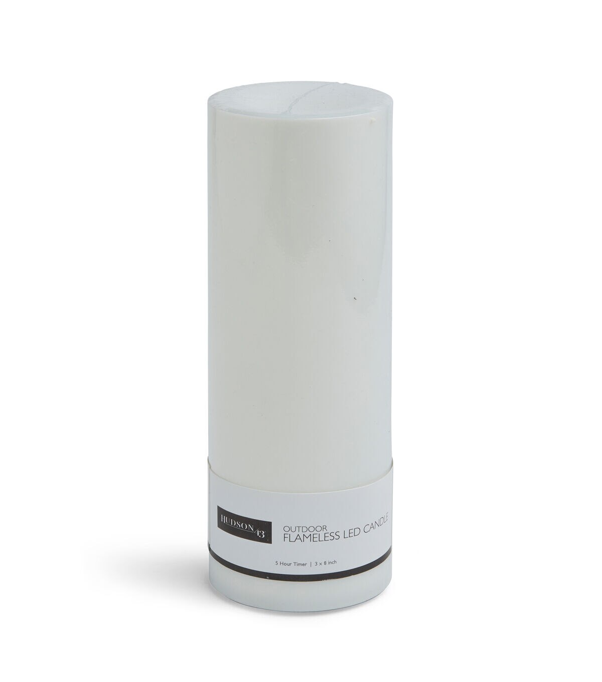 Flameless 3x8 White LED Indoor Outdoor Pillar Candle