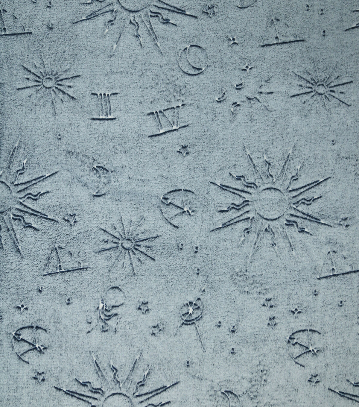 Sew Lush Celestial Black Embossed Fleece Fabric
