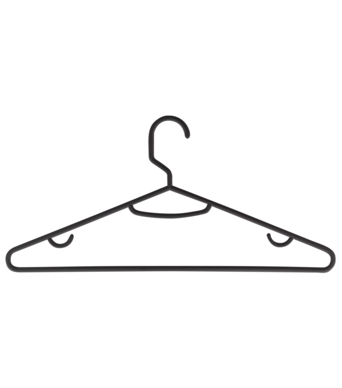 Honey Can Do 15 x 7 Black Recycled Plastic Hangers 60pk
