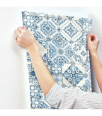 RoomMates Wallpaper Mediterranean Tile