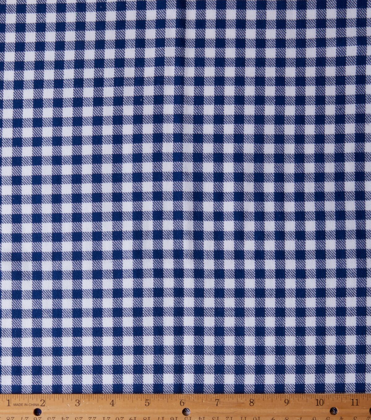 Eddie Bauer Blue Gingham Check Yarn Dyed Cotton Fabric