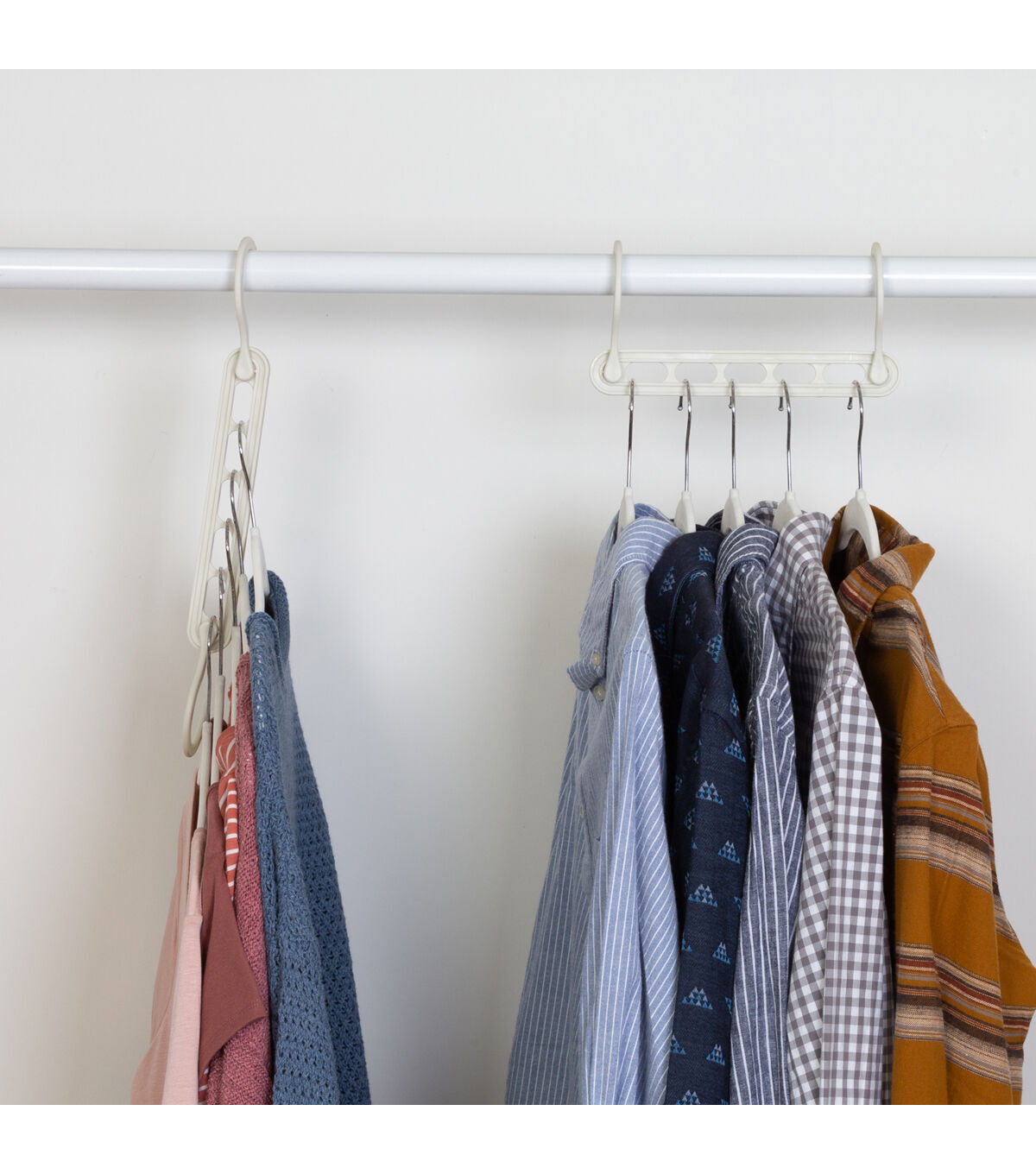 Honey Can Do 9 x 4 White Velvet Collapsible Hangers 55pk