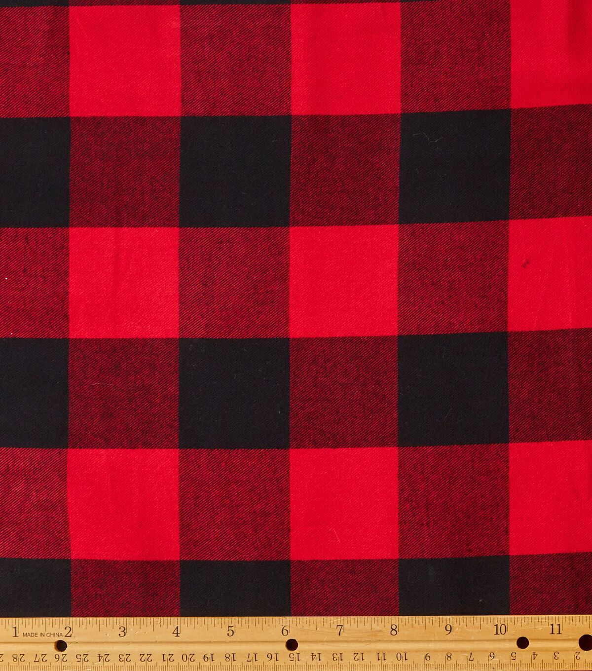 Eddie Bauer Red & Black Buffalo Check Cotton Tencel Flannel Fabric