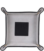Suede-Lined Catchall Leather Valet Tray