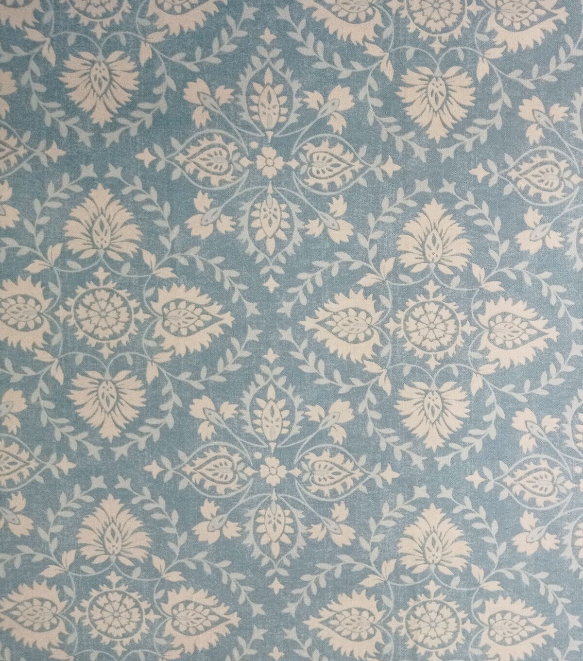 Blue Damask Super Snuggle Flannel Fabric