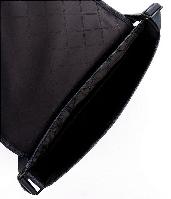 Malone Signature Logo Print Messenger Bag