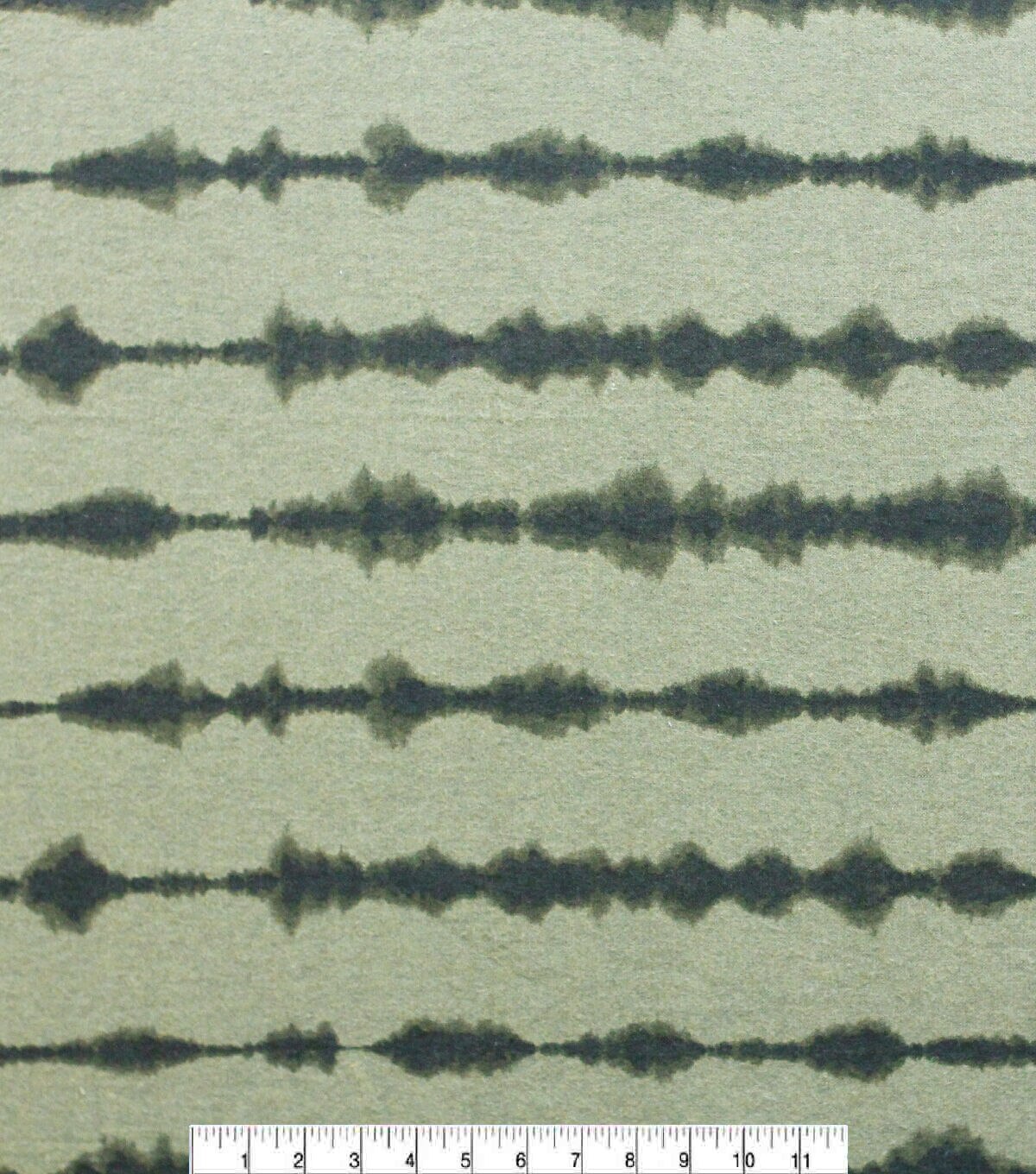 Green Linear Tie Dye Super Snuggle Flannel Fabric