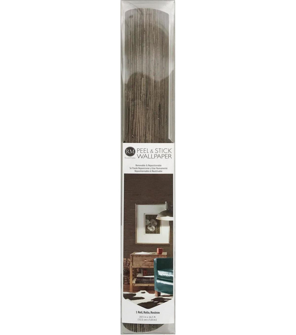 RoomMates Wallpaper Brown Grasscloth