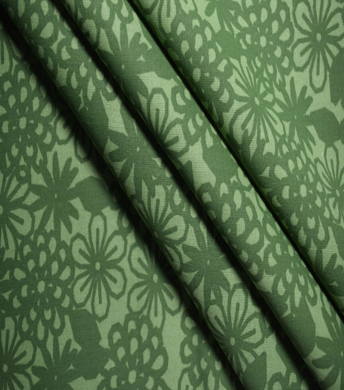Green Floral Print Quilt Cotton Fabric by Quilter's Showcase