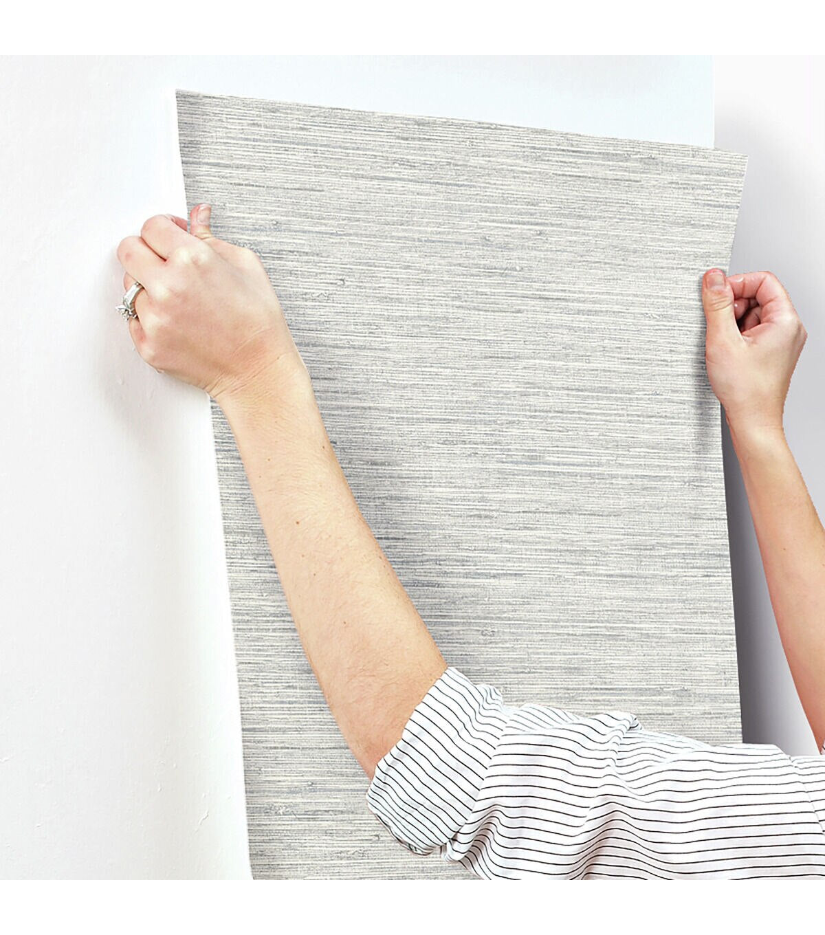 York Wallcoverings Wallpaper Grey Grasscloth