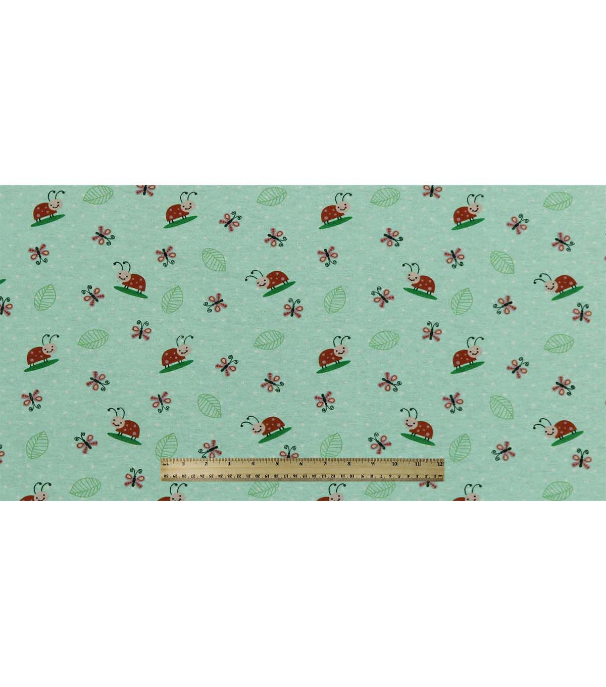 Blue Little Ladybugs Super Snuggle Flannel Fabric