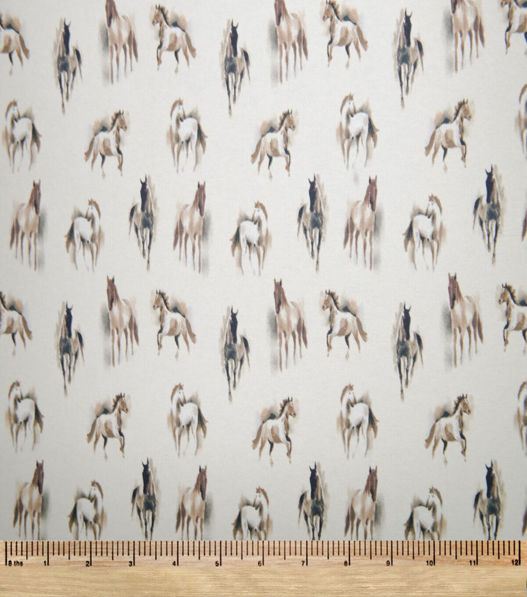 Horses Super Snuggle Flannel Fabric