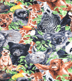 Baby Safari Animals Novelty Cotton Fabric