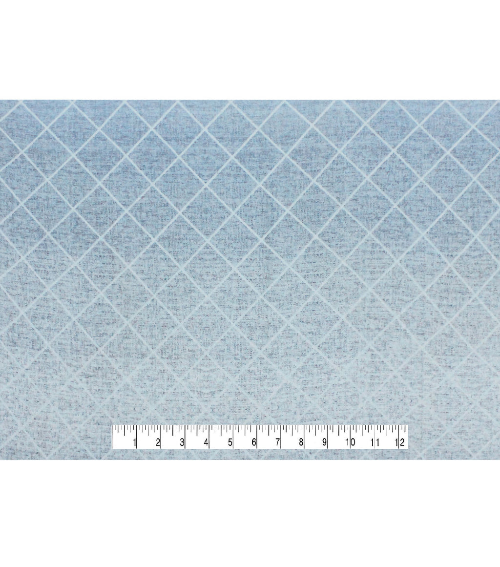 Grid Blue Super Snuggle Flannel Fabric