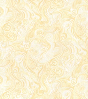Cream Bold Swirls Cotton Fabric by Keepsake Calico