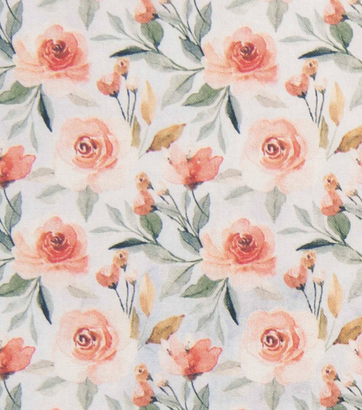 Pink & White Flowers Quilt Cotton Fabric by Keepsake Calico
