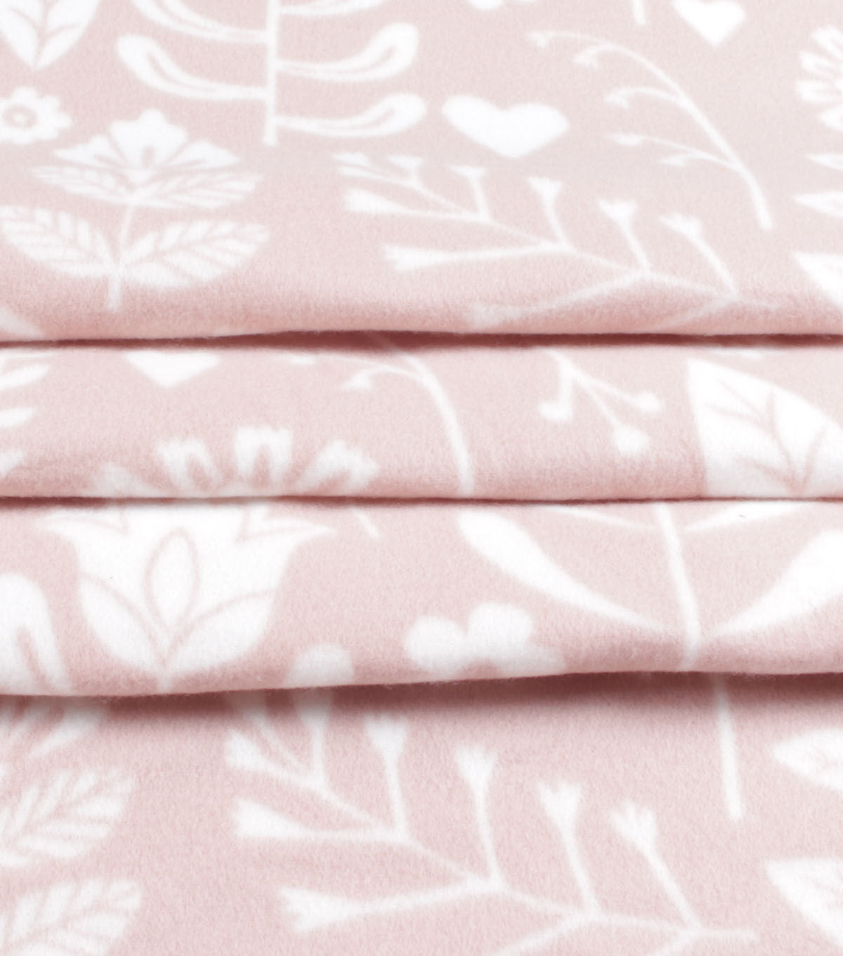 Cut Out Floral Pink Blizzard Fleece Fabric