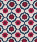 Geometric With Daisies Blizzard Fleece Fabric