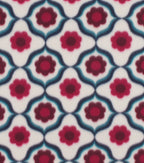 Geometric With Daisies Blizzard Fleece Fabric