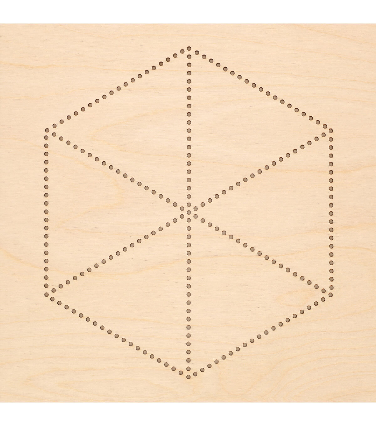 Leisure Arts 11 Hexagon Flower Wood Stitching Kit With Shadow Box