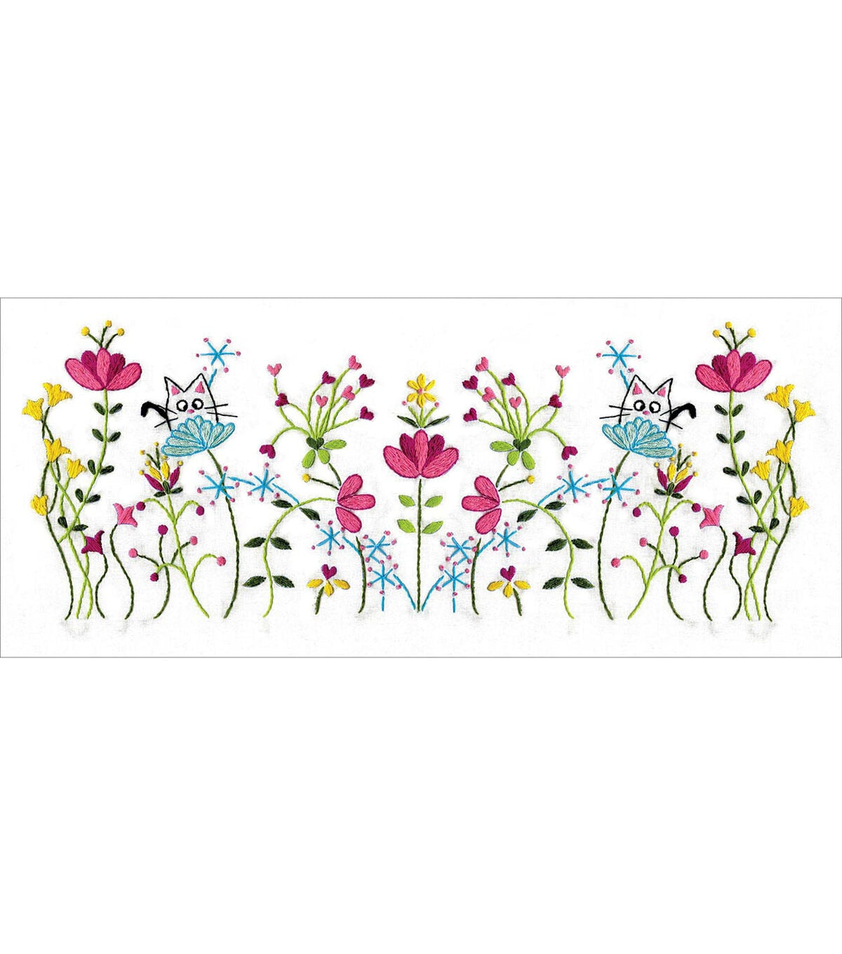 Tobin 30 x 20 Cats in Flowers Embroidery Pillowcases 2pk