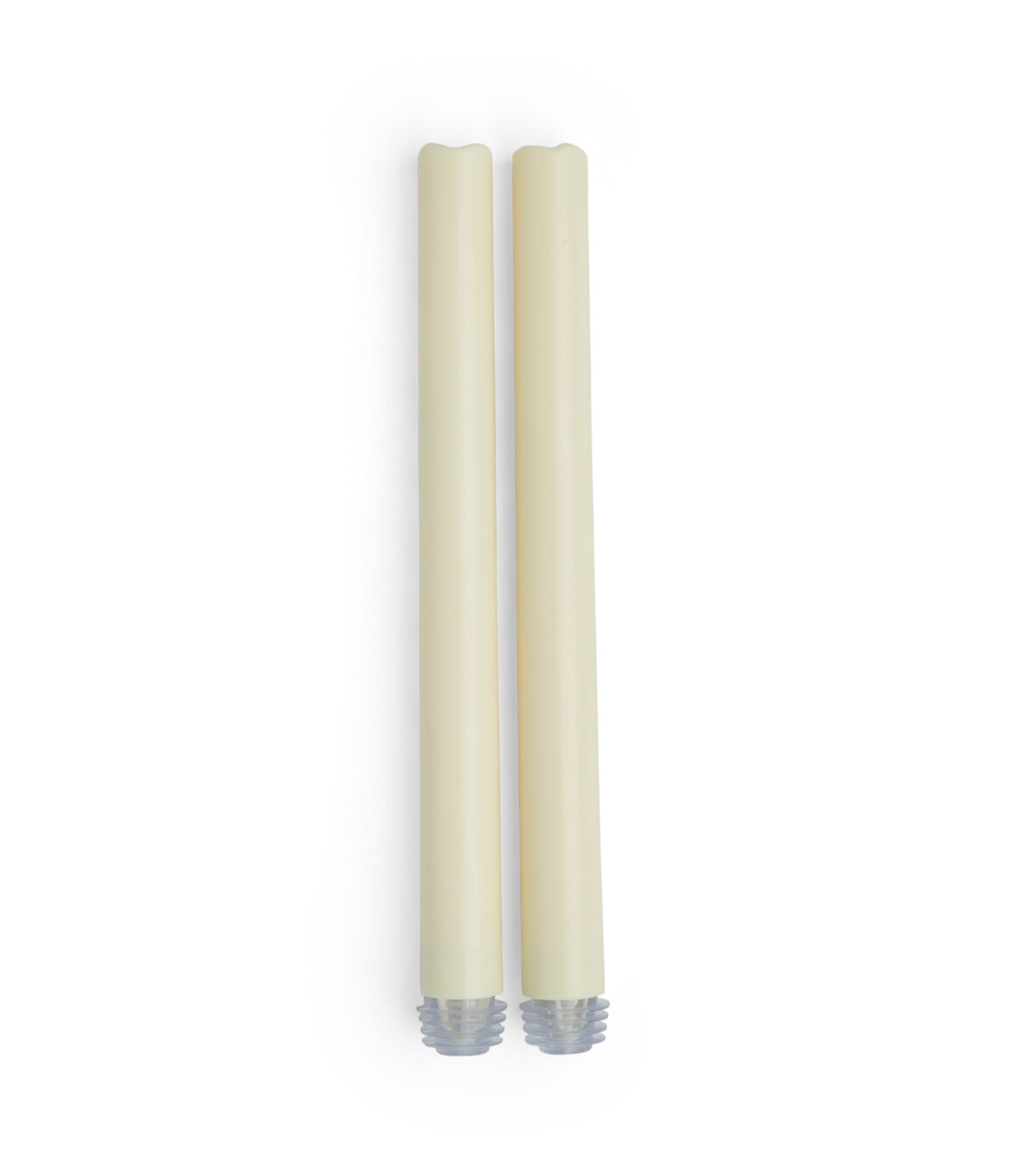Flameless Cream LED Wax Taper Candles 2pk