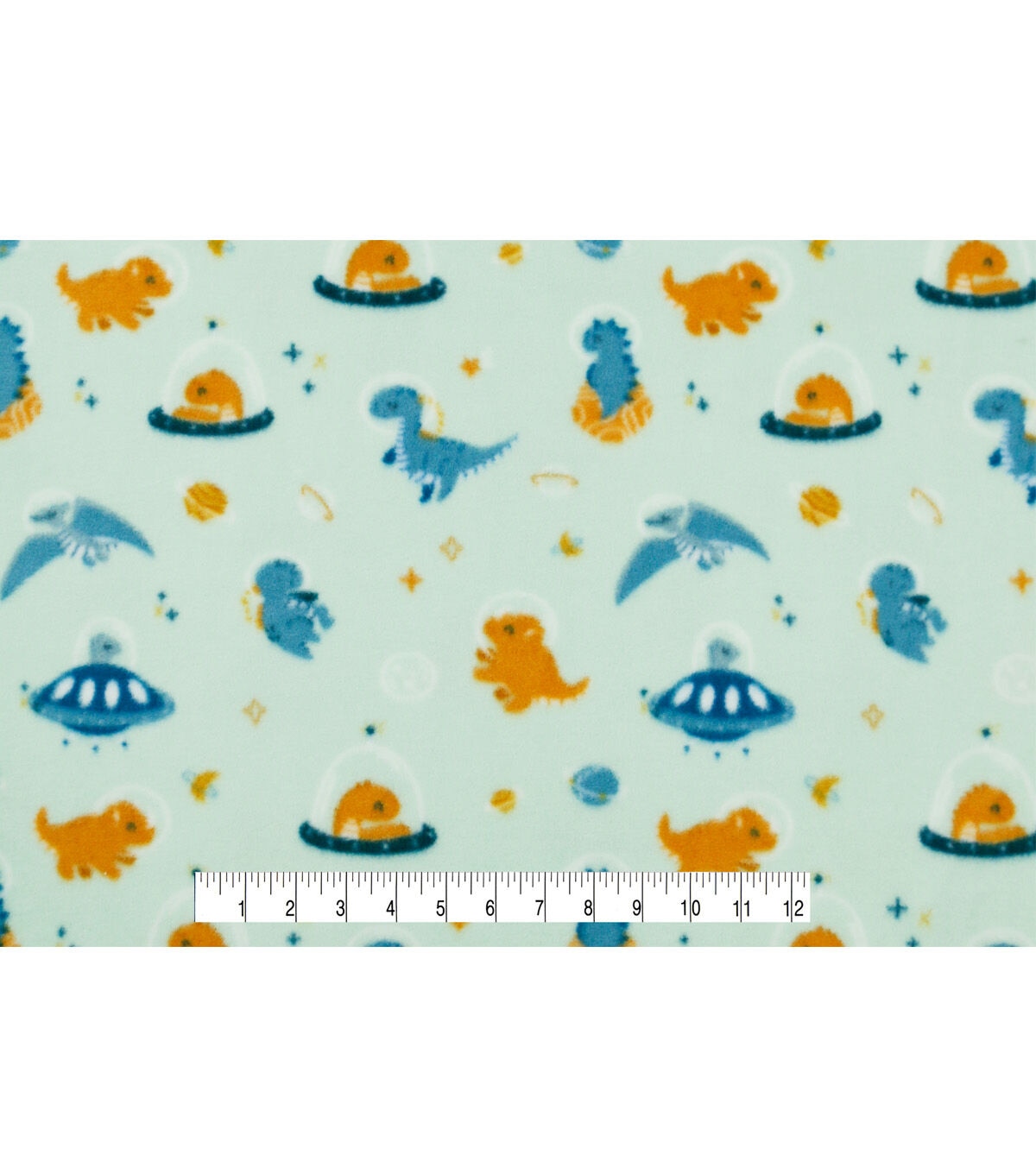 Dinosuars in Space Anti Pill Fleece Fabric