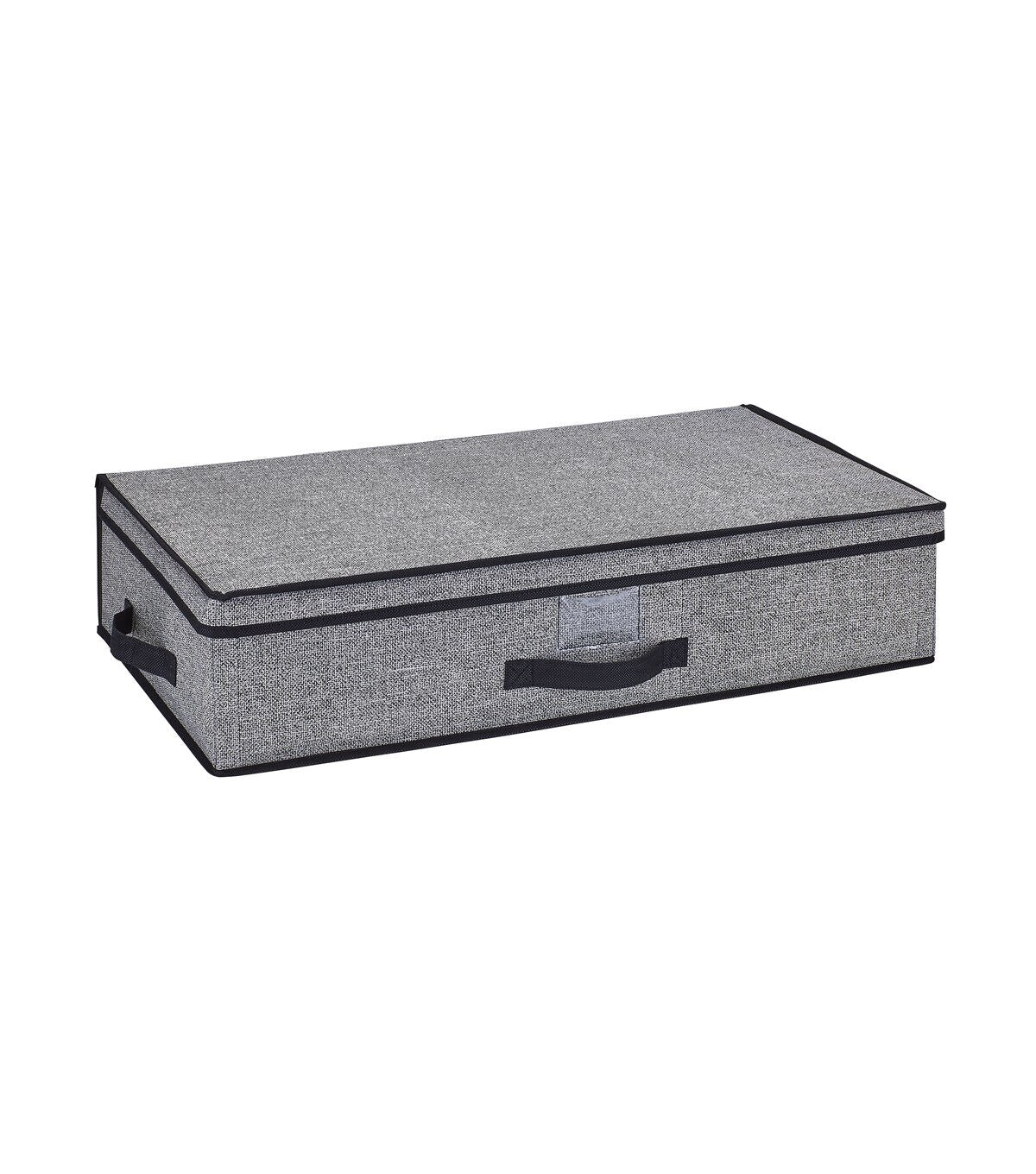 Simplify 28 x 16 Black Under the Bed Storage Box