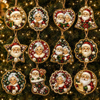 12PCS Christmas Ornaments DIY Pearl Diamond Art Kits for Adults